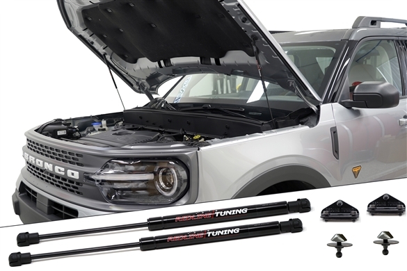 Redline Tuning Hood QuickLIFT PLUS installed on Ford Bronco Sport